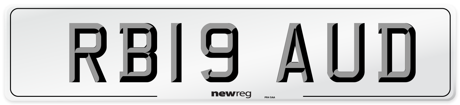 RB19 AUD Number Plate from New Reg